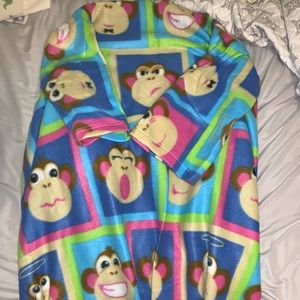 Comfy Funny Monkey Wearable Snuggie Blanket